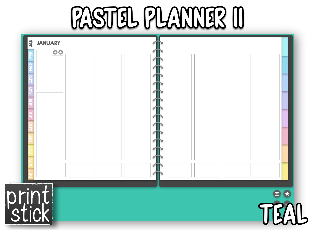Pastel Planner II - Print Stick