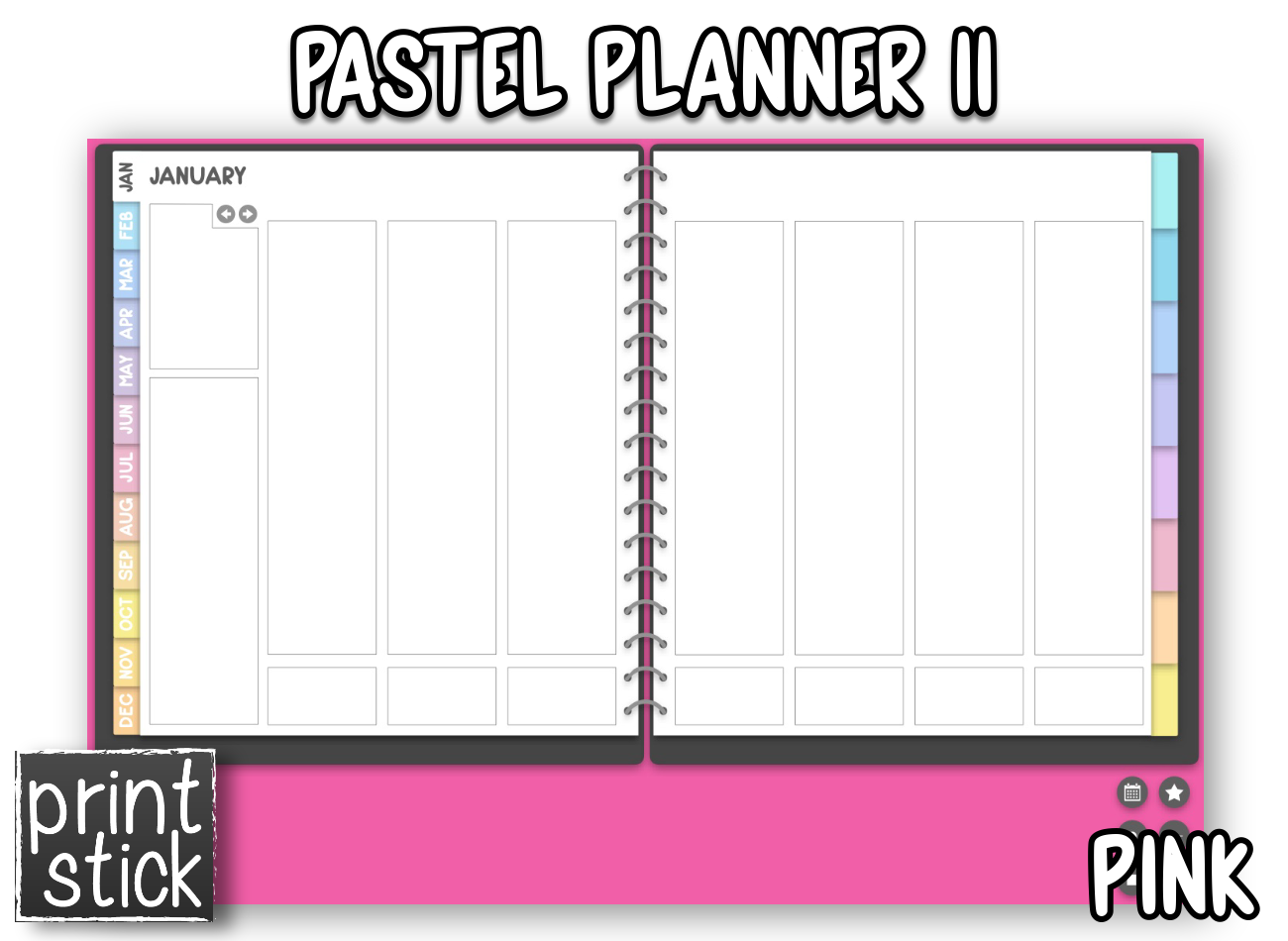 Pastel Planner II - Print Stick