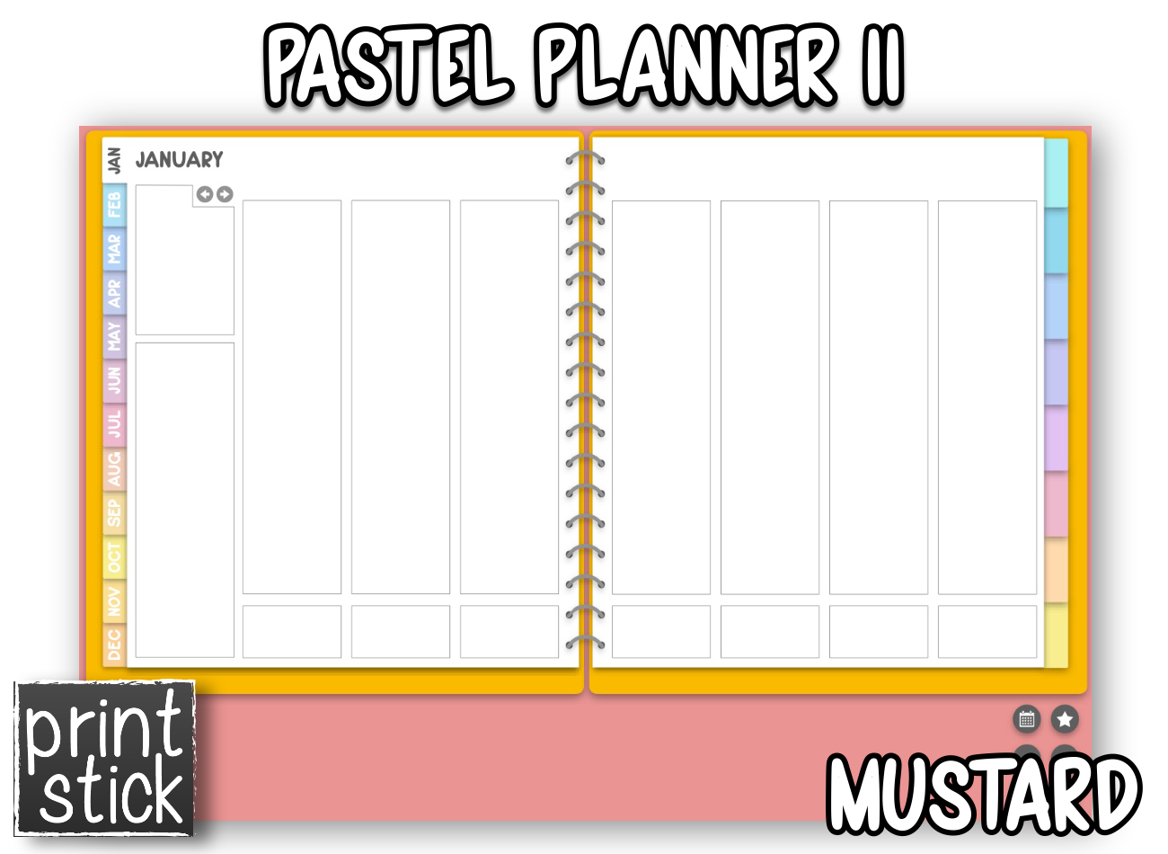 Pastel Planner II - Print Stick