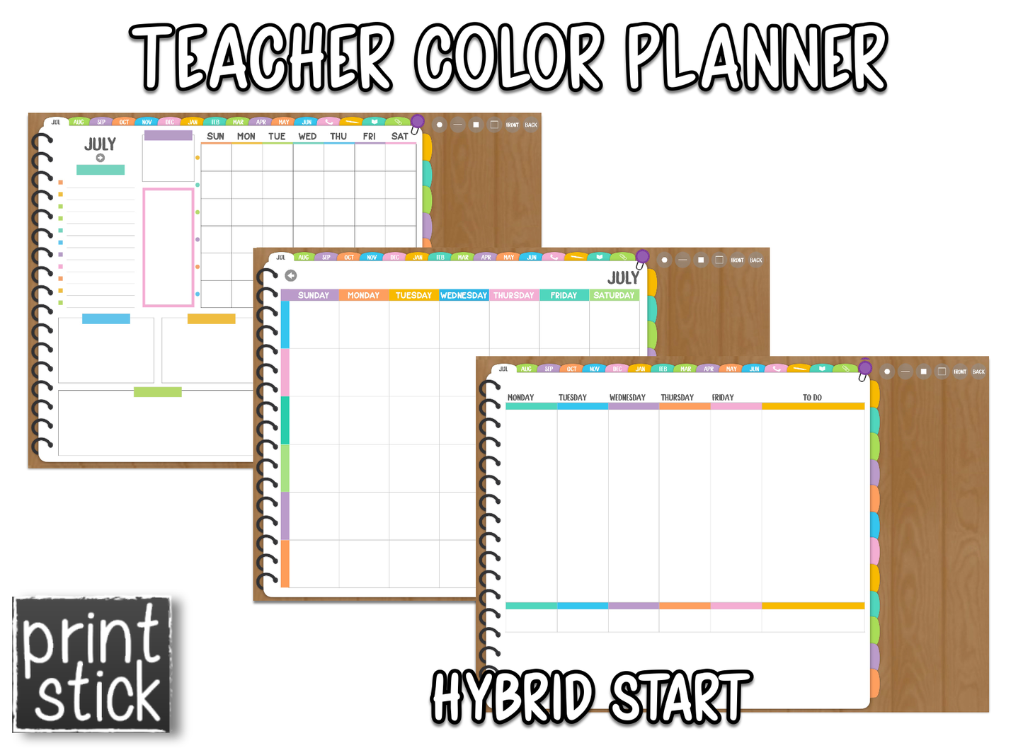 Teacher Color Planner - Print Stick