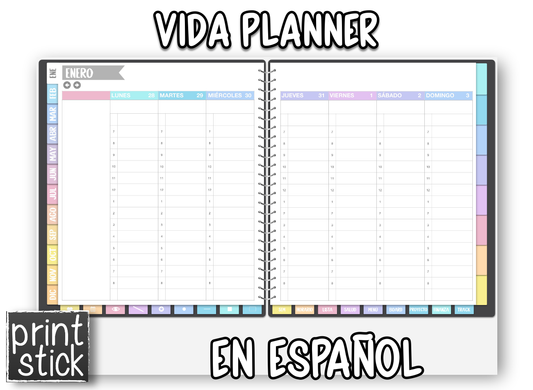 En Español: Agenda Vida Planner - Print Stick
