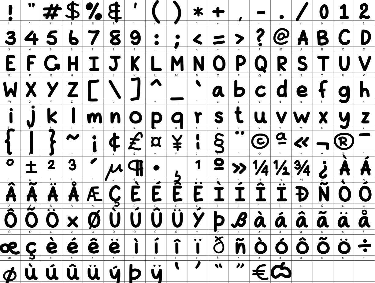 Font: Joey Bold - Print Stick