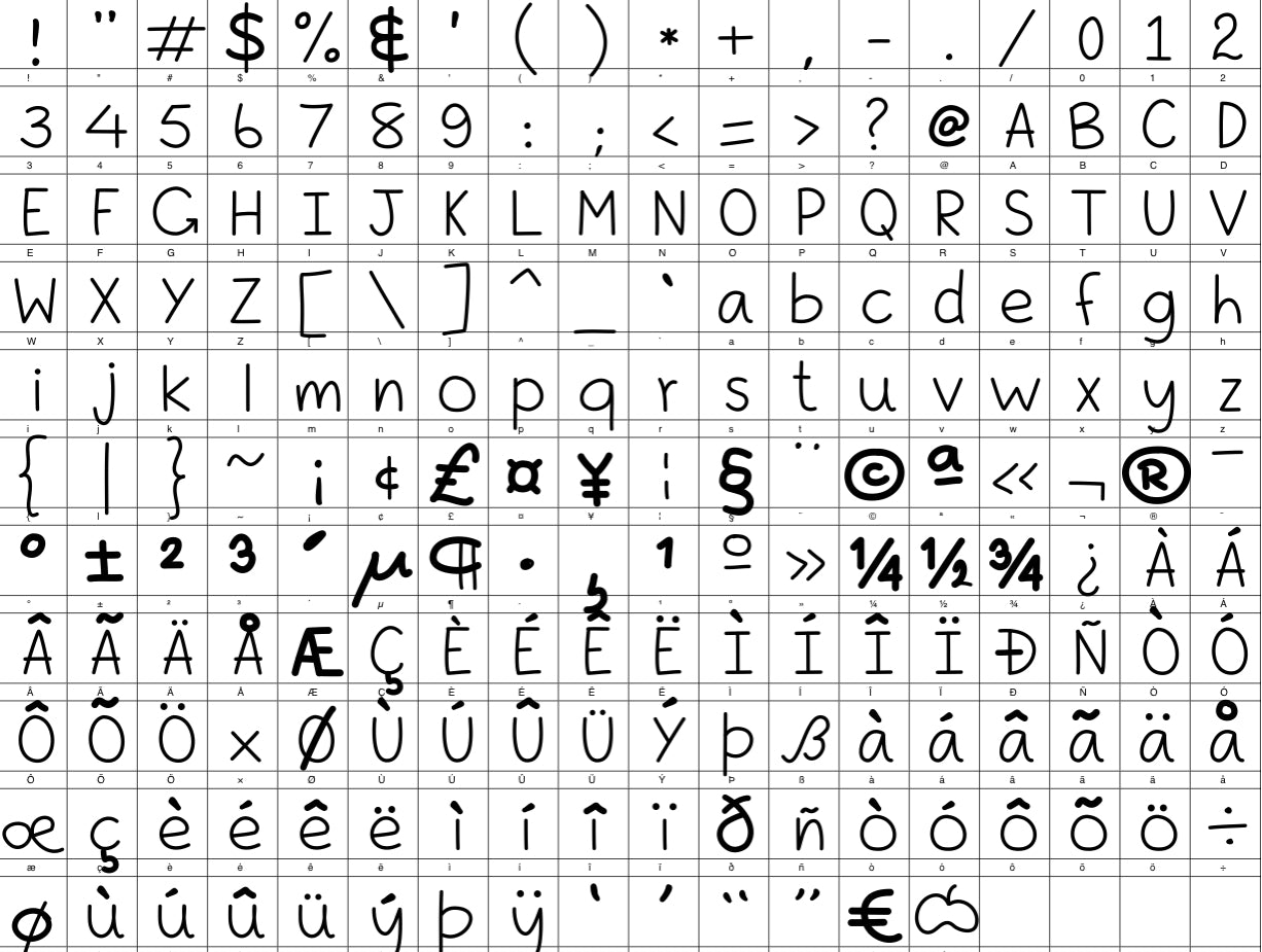 Font: Joey Thin - Print Stick