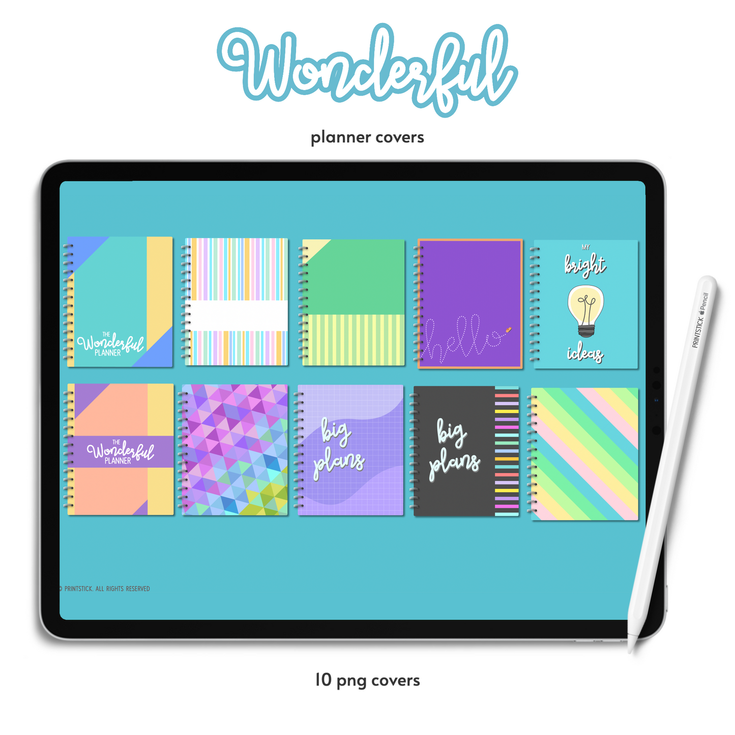 Covers for Planners - Wonderful - PrintStick