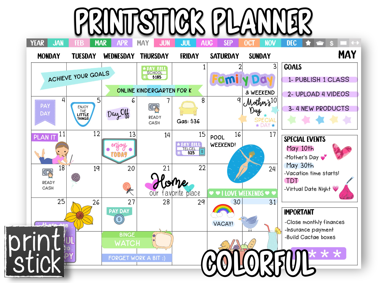PrintStick Planner - Print Stick