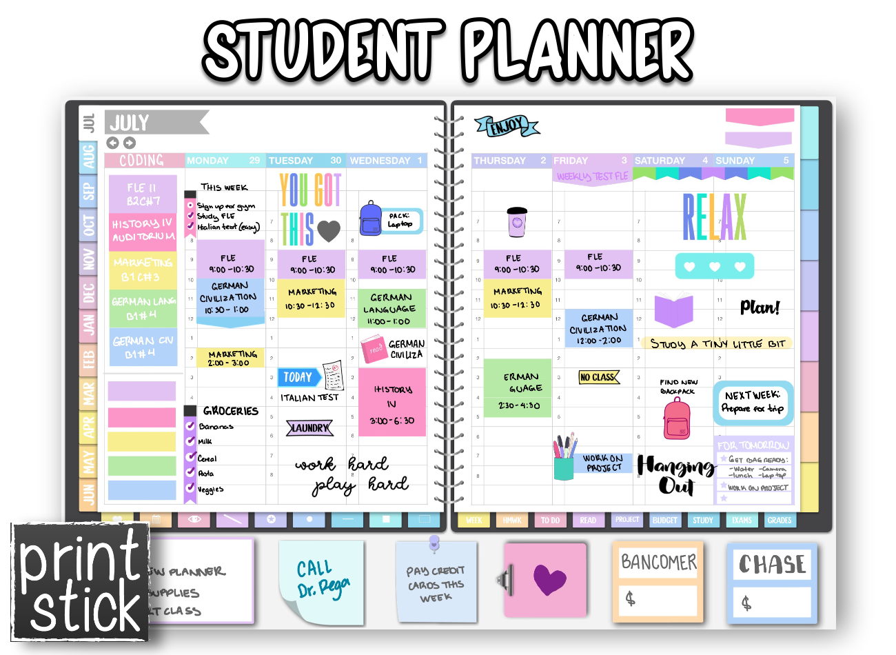 Student Planner - Print Stick