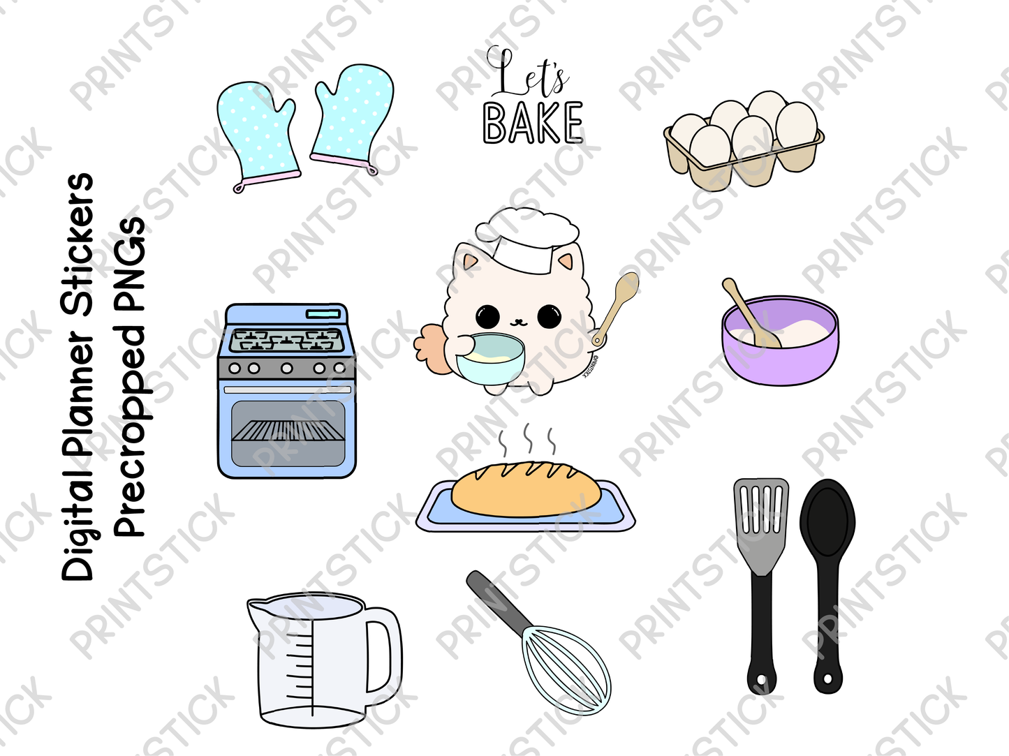 SS - Triana: Let's Bake - Stickers - PrintStick