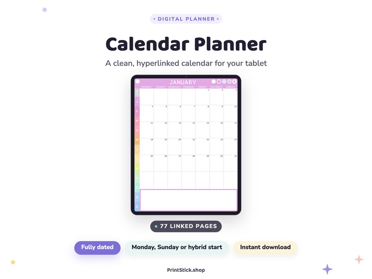 Meet the Calendar Planner: Your Year, One Month at a Time