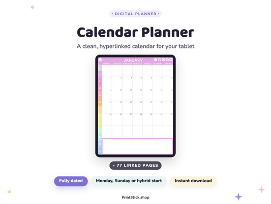 Meet the Calendar Planner: Your Year, One Month at a Time