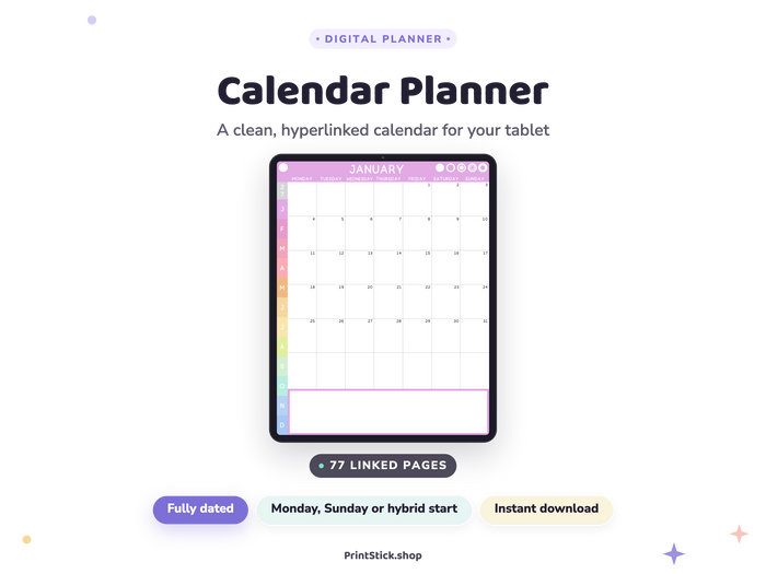 Meet the Calendar Planner: Your Year, One Month at a Time