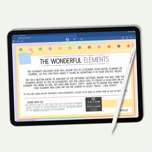 Wonderful Elements - Digital Planner Sticker Elements - PrintStick