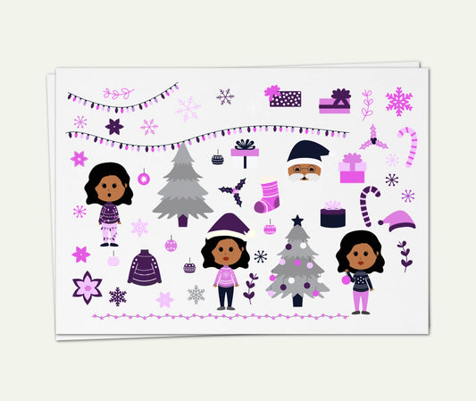 SS- Christmas Digital Planner Stickers - PC