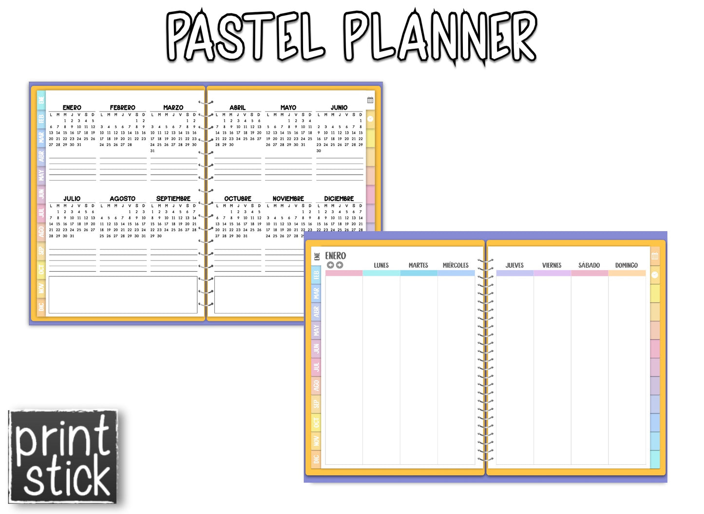 En español: Agenda Pastel Planner