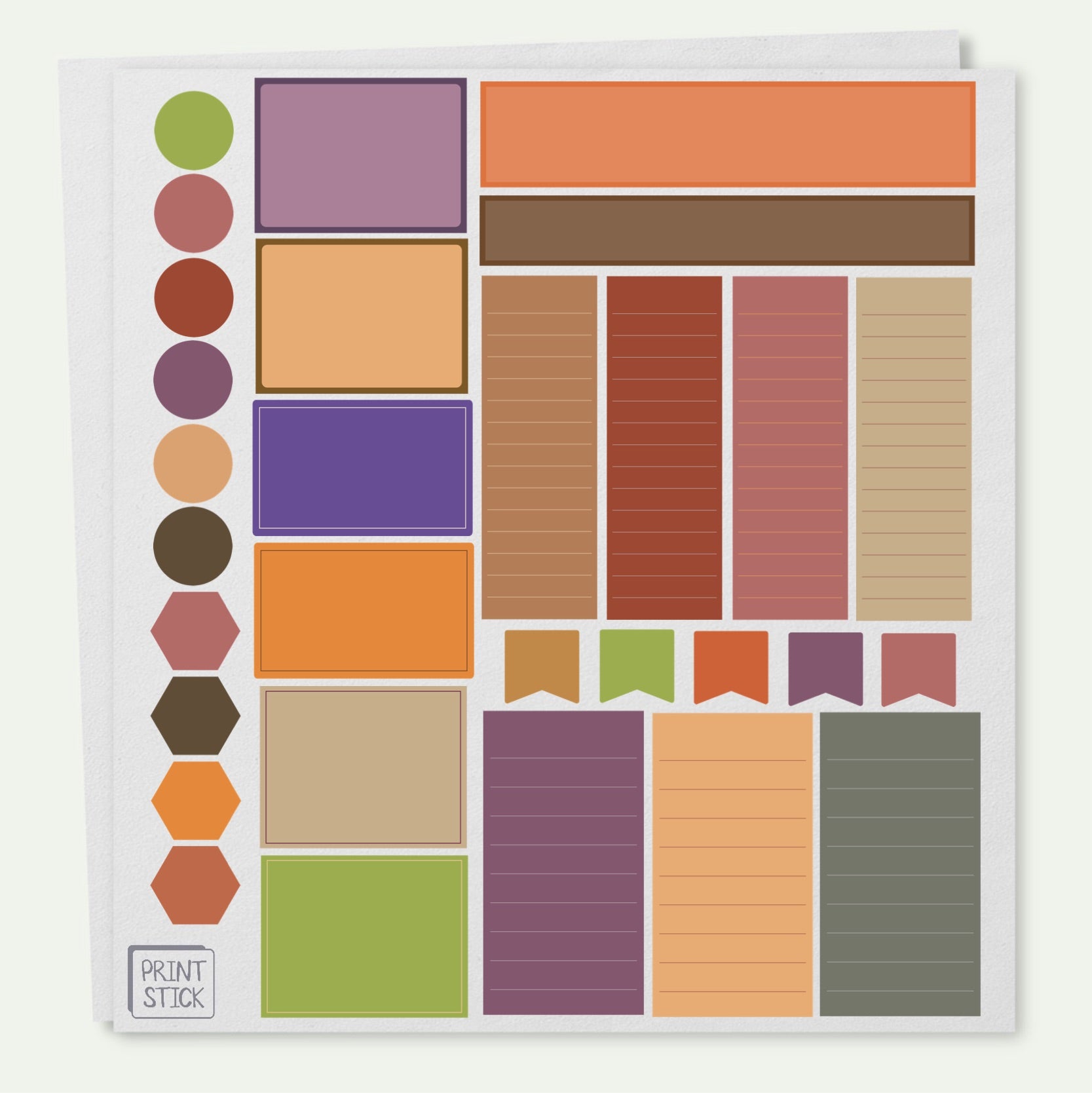 Fall Basic B SS - Fall Basics v1 - Stickers – PrintStick