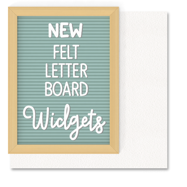 Felt Letter Board Widgets