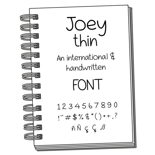 Font: Joey Thin - PrintStick