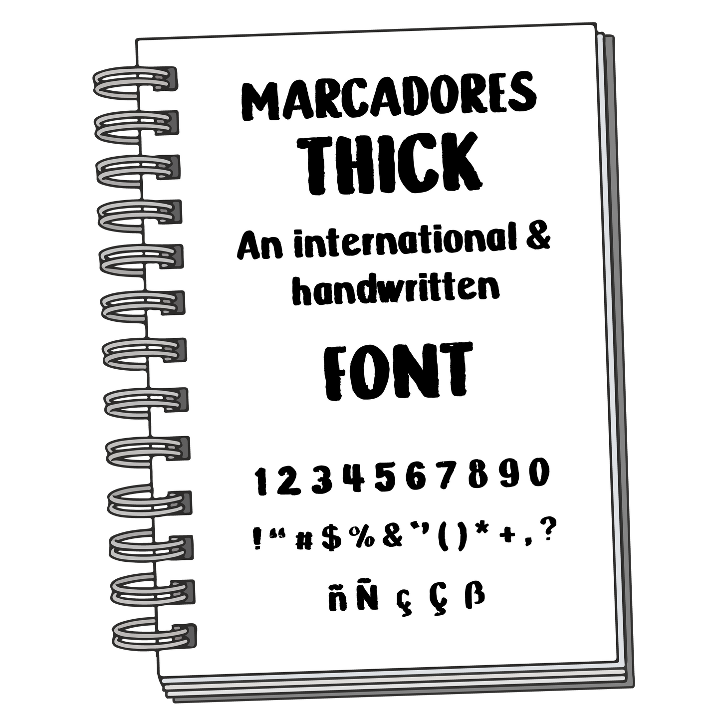 Font: Marcadores Thick - PrintStick
