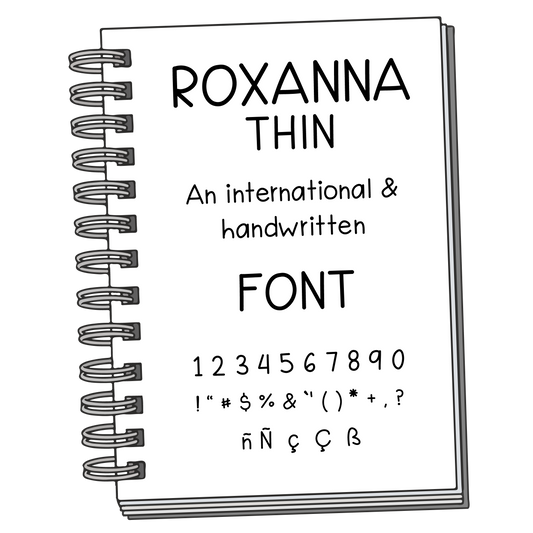 Font: Roxanna Thin - PrintStick
