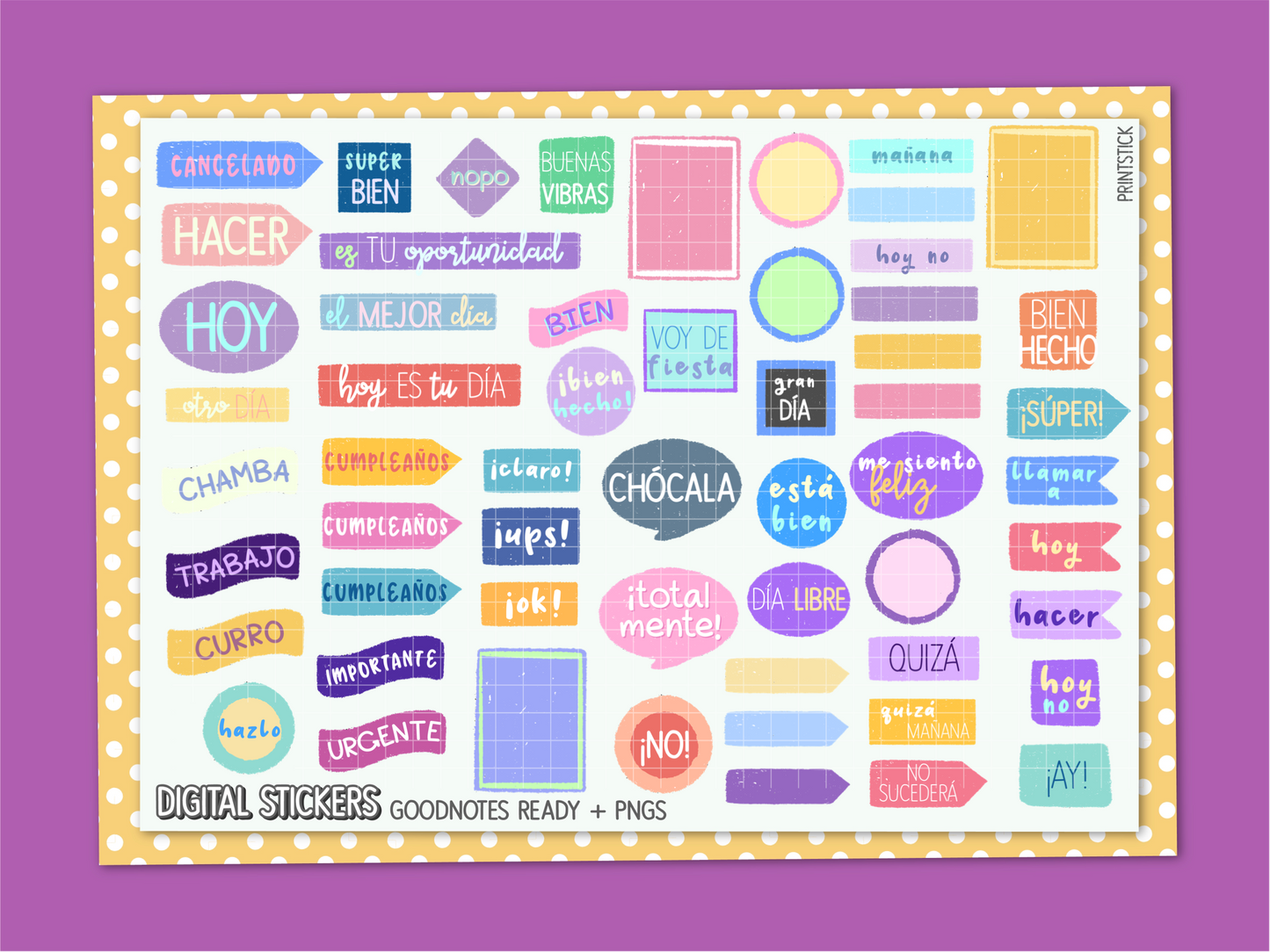 SS Words V1 - Planner Stickers