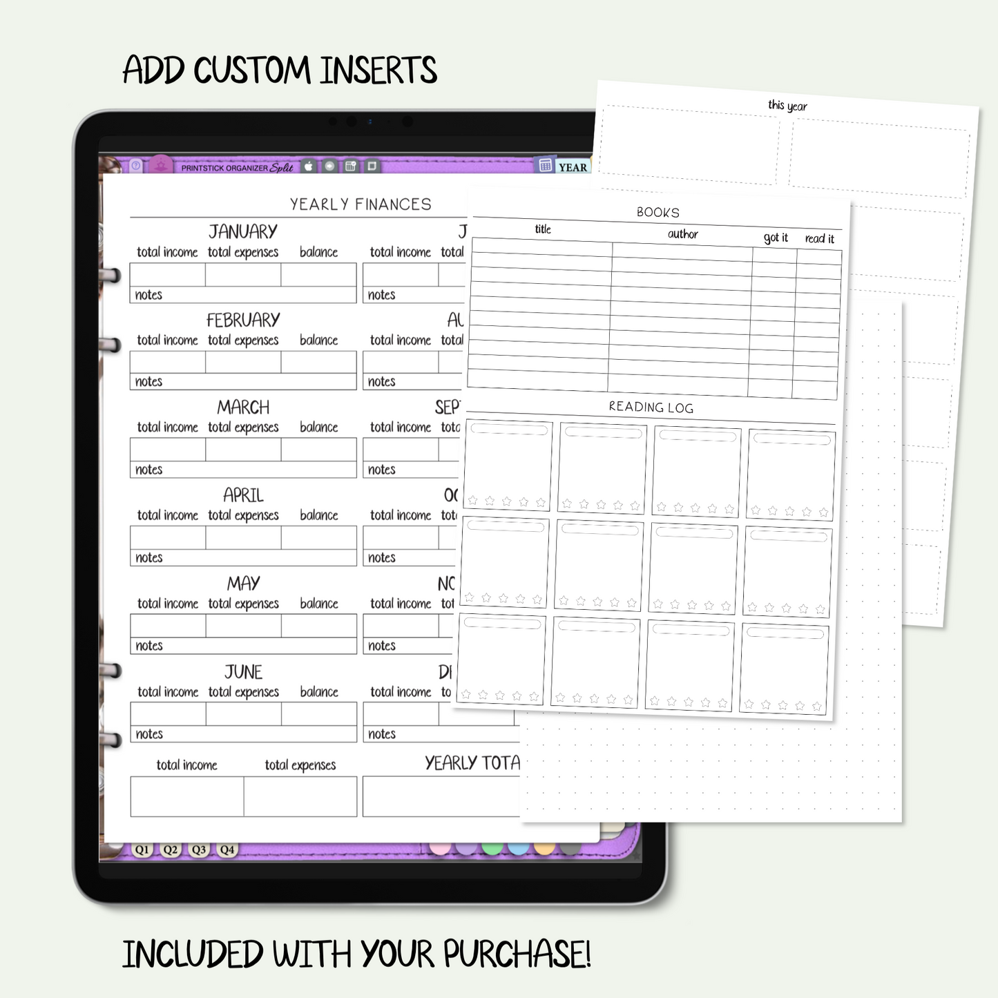 PrintStick Organizer SPLIT PLANNER - VR