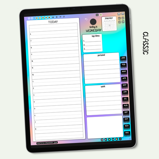 PrintStick Organizer SPLIT PLANNER - CLASSIC