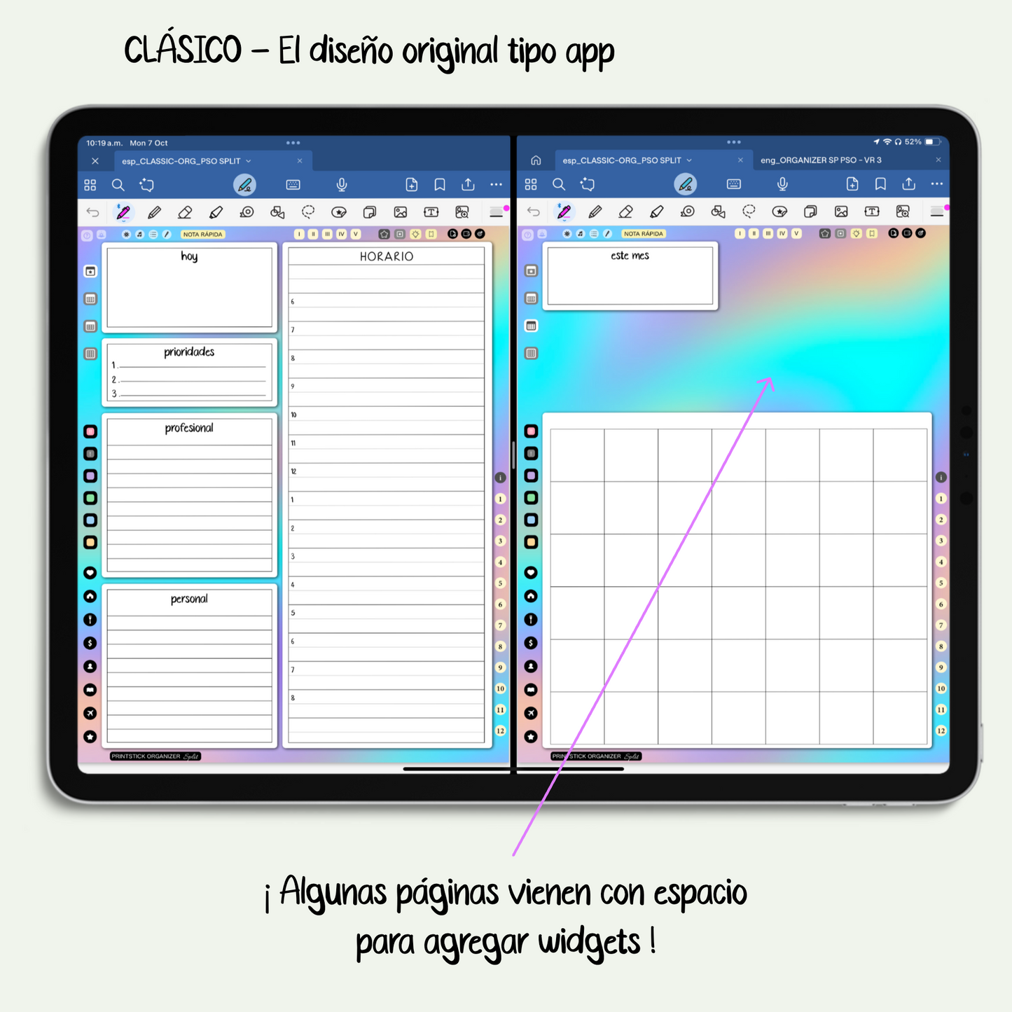 En español: ORGANIZADOR PrintStick SPLIT - CLÁSICO