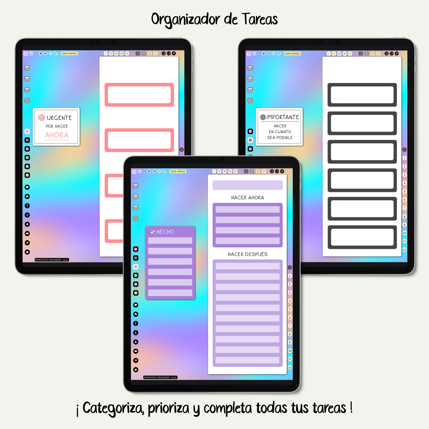 En español: ORGANIZADOR PrintStick SPLIT - CLÁSICO