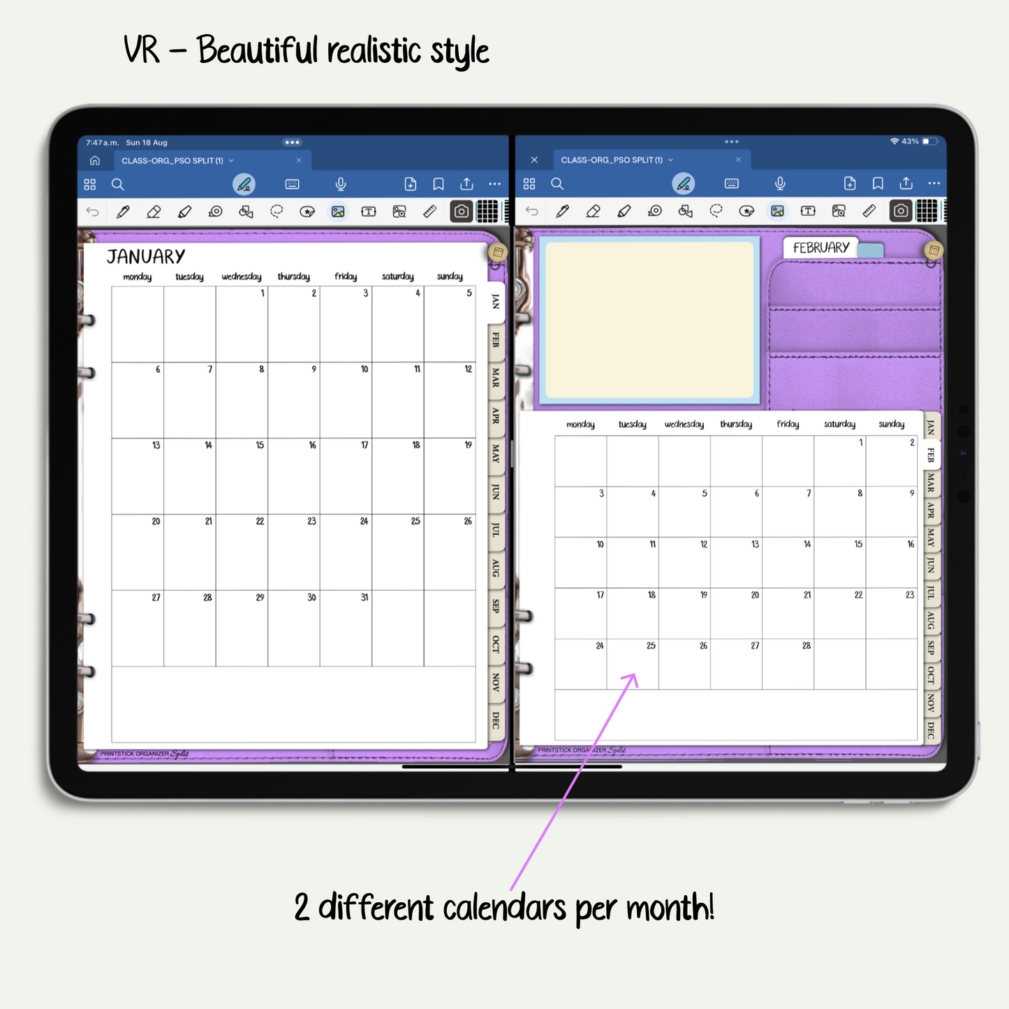 PrintStick SPLIT CALENDAR - VR