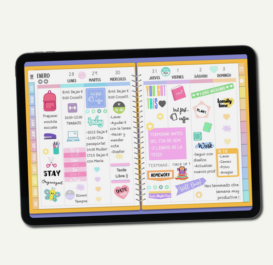 En español: Agenda Pastel Planner