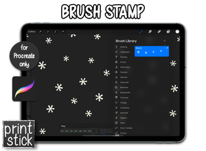 Procreate Add-On: Asterix Brush Stamp - Print Stick