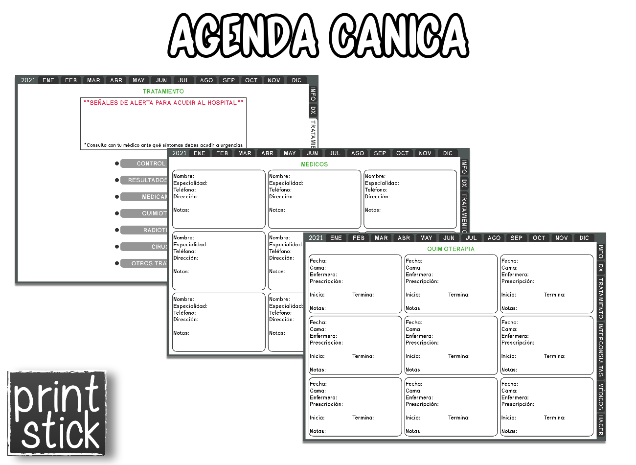 Canica Digital Planner - Agenda Digital - Print Stick