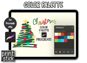 Procreate Add-On: Color Palette - Christmas - Print Stick