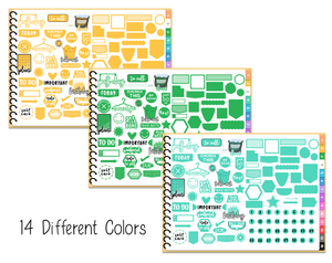 Digital Planner Sticker Book - Rainbow (Sample) - Print Stick