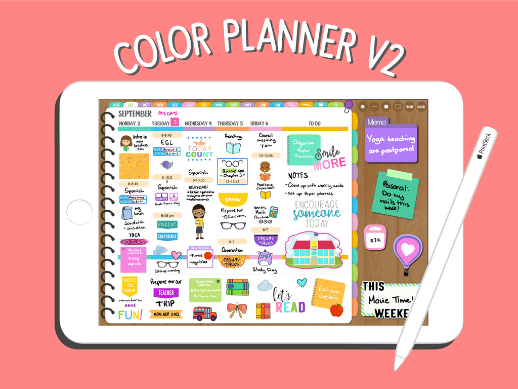 Color Planner V2 - Digital Planner - PrintStick
