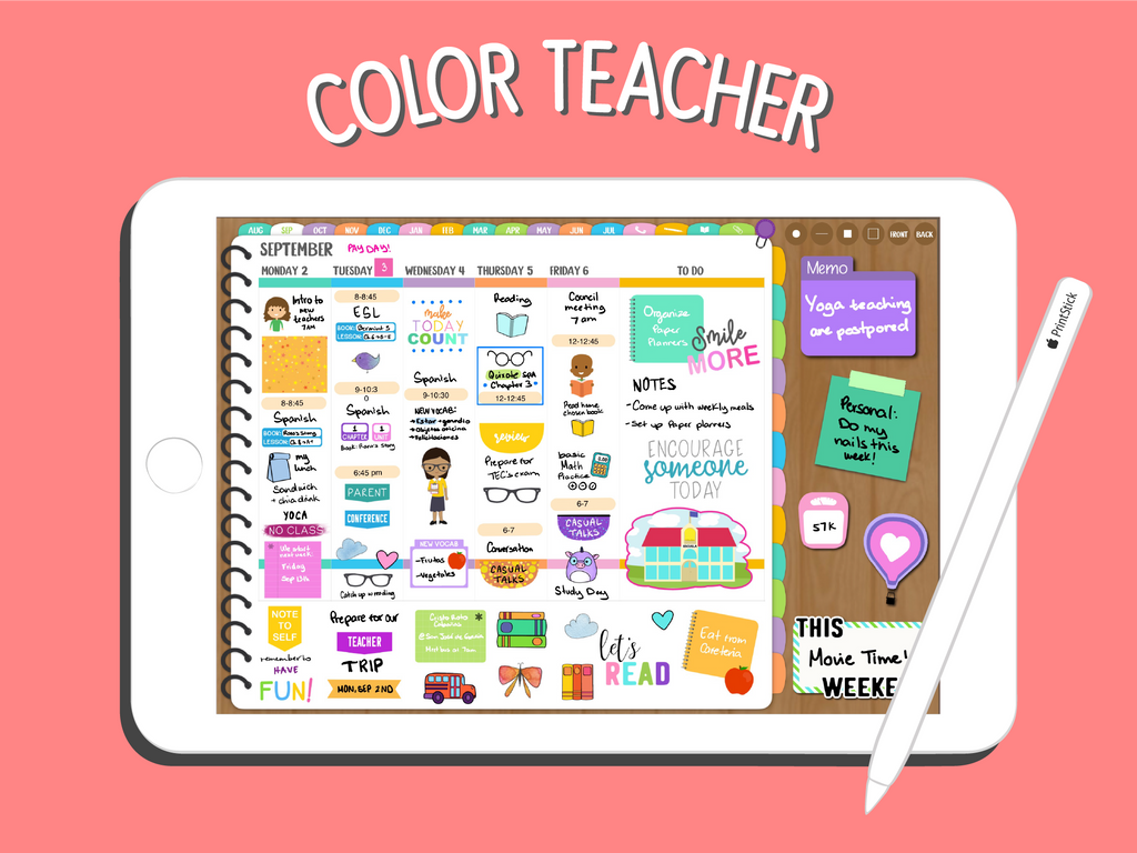 Teacher Color Planner - PrintStick