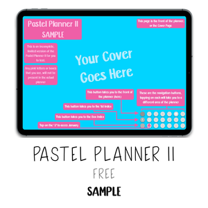 𝘍𝘙𝘌𝘌 𝗗𝗶𝗴𝗶𝘁𝗮𝗹 𝗣𝗹𝗮𝗻𝗻𝗲𝗿 - Pastel Planner II - Print Stick