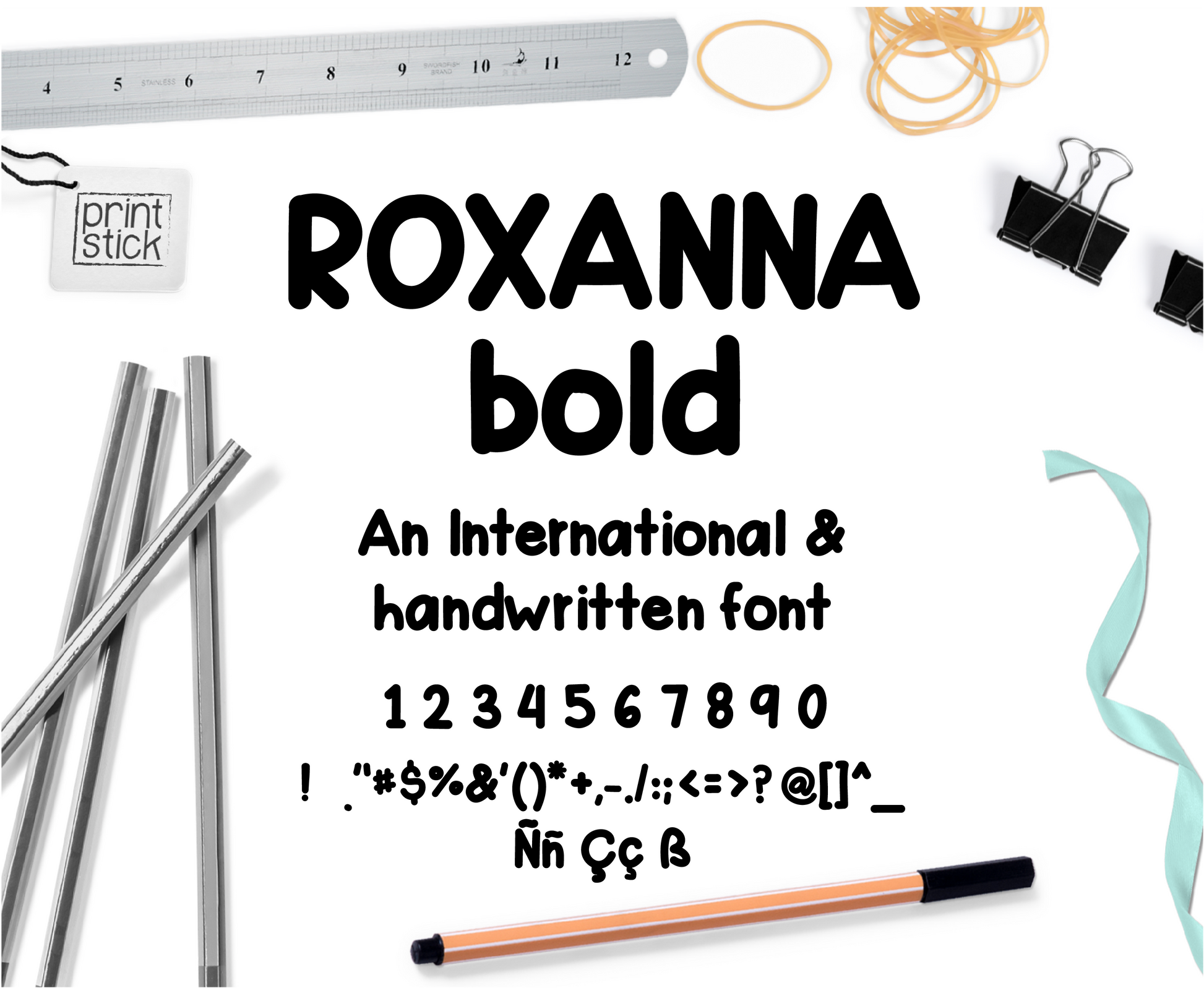 Font: Roxanna Bold - Print Stick