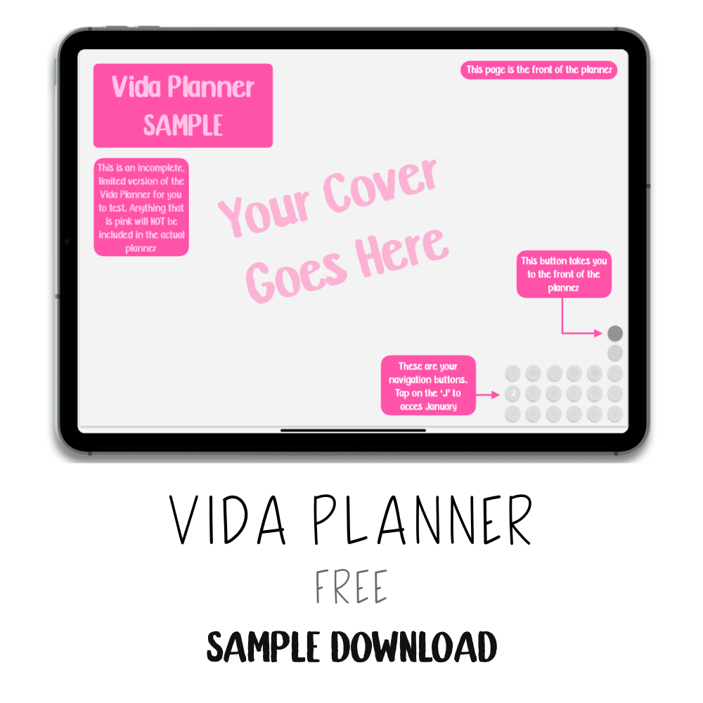 𝘍𝘙𝘌𝘌 𝗗𝗶𝗴𝗶𝘁𝗮𝗹 𝗣𝗹𝗮𝗻𝗻𝗲𝗿 - Vida Planner - Print Stick