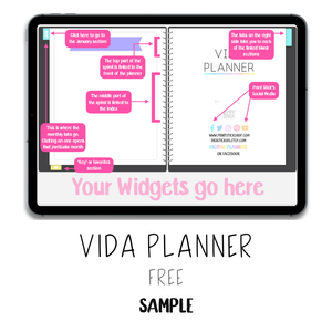 𝘍𝘙𝘌𝘌 𝗗𝗶𝗴𝗶𝘁𝗮𝗹 𝗣𝗹𝗮𝗻𝗻𝗲𝗿 - Vida Planner - Print Stick