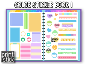 Color Sticker Book I - Digital Planner Sticker Book