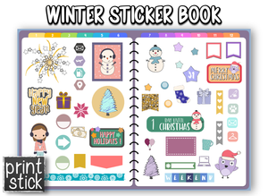 Winter Sticker Book - Print Stick