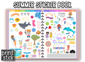 Summer Sticker Book - Print Stick