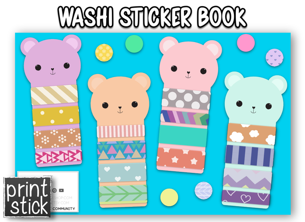 Washi Sticker Book - Print Stick