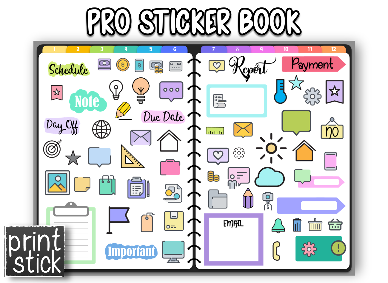 Bo1 - Sticker Books - Choose one - Print Stick