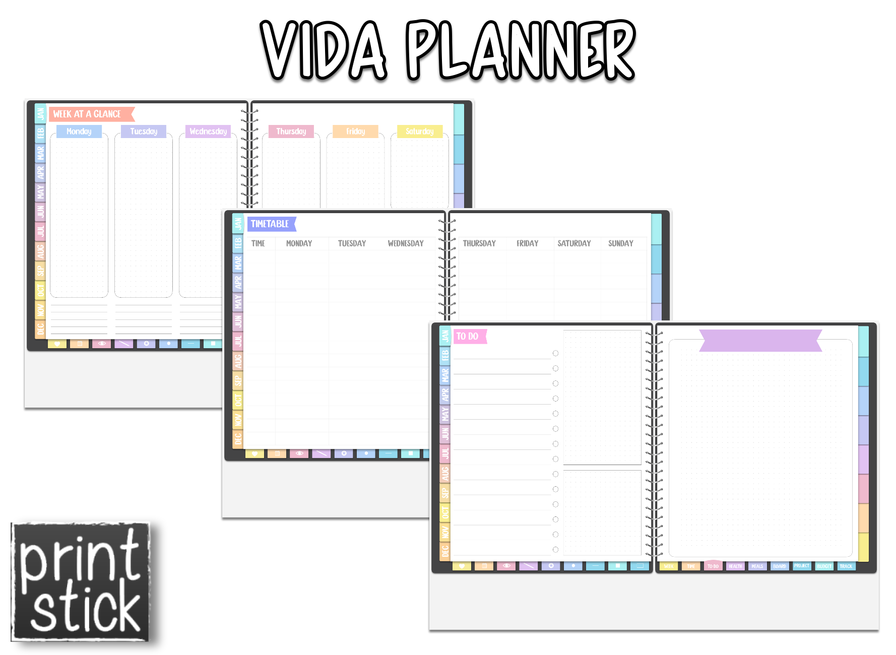 Vida Planner - Dated - Print Stick