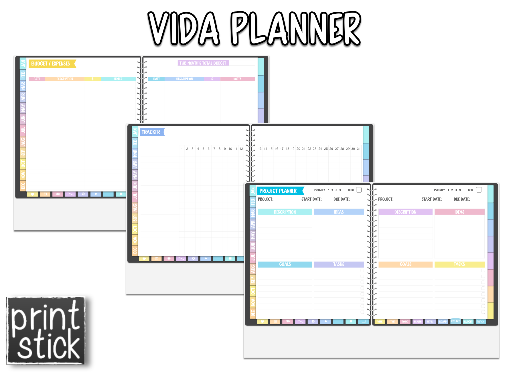 Vida Planner - Dated - Print Stick