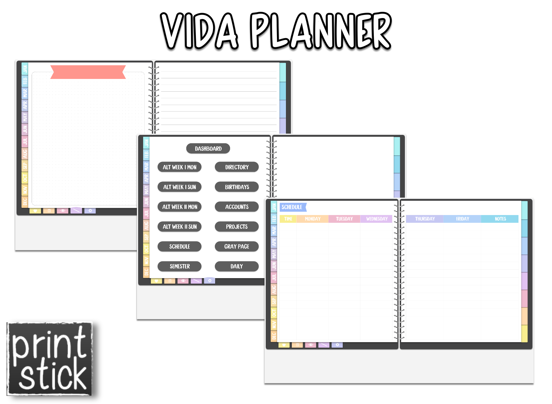 Vida Planner - Dated - Print Stick