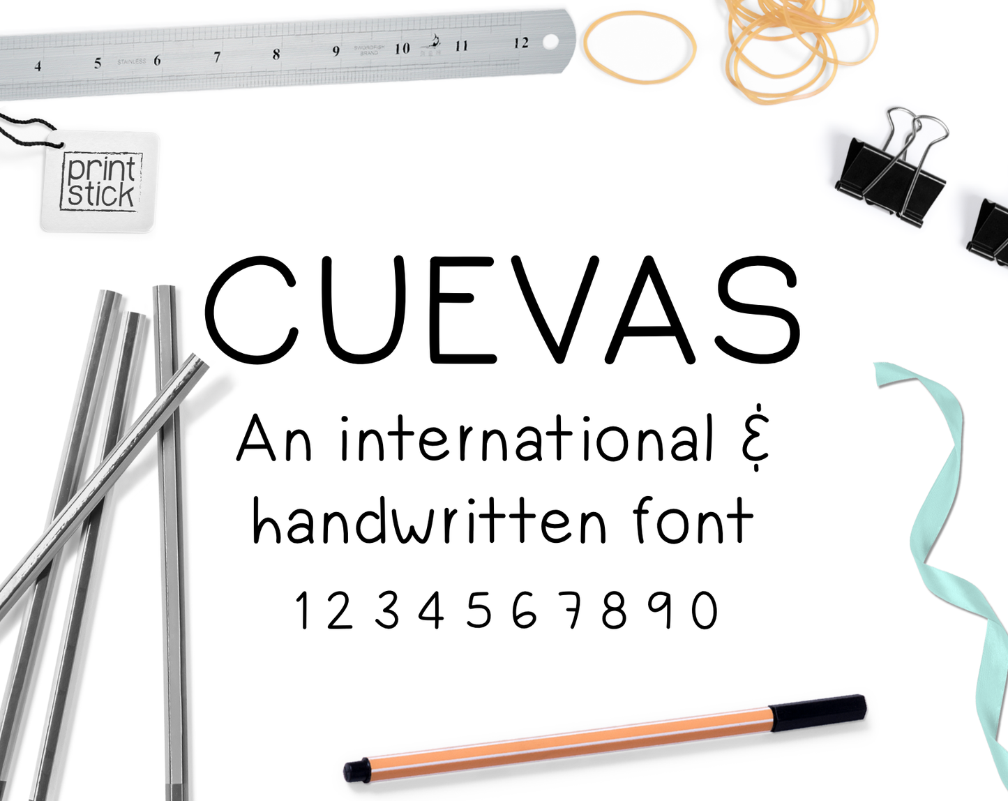 Font: Cuevas - Print Stick