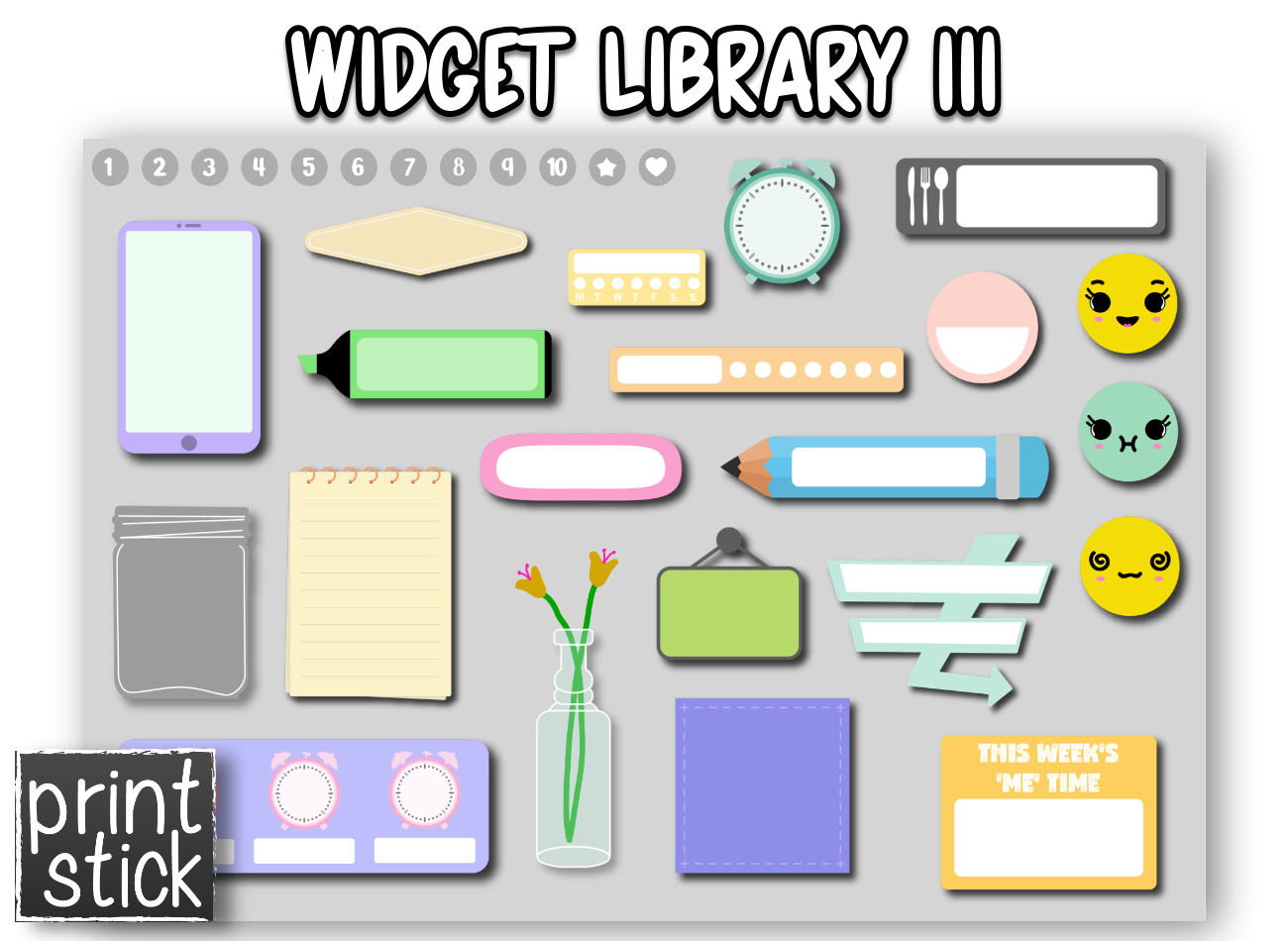 Bo - Widget Library #1 - Choose one - Print Stick