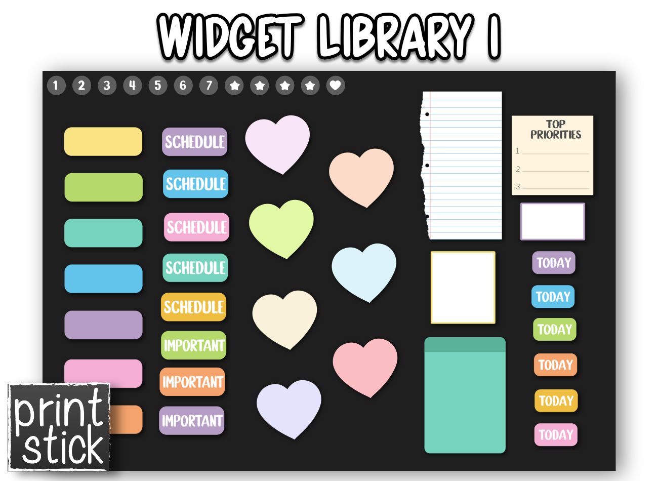 Bo - Widget Library #1 - Choose one - Print Stick